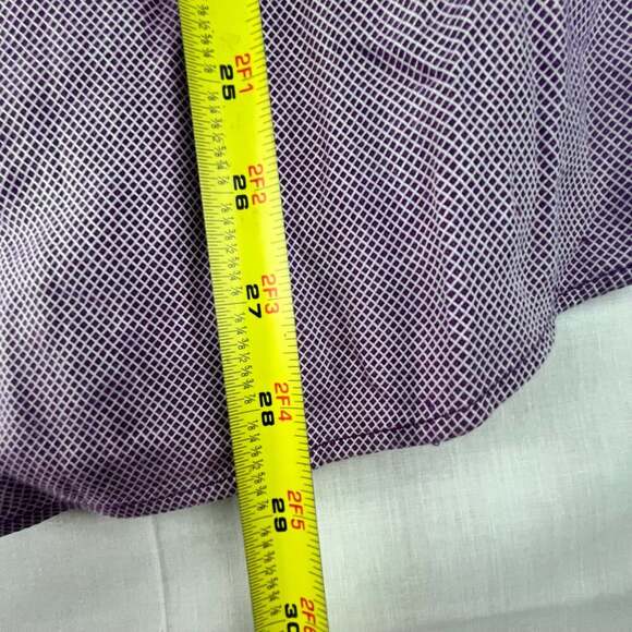 Original Penguin Men’s 16 34/35 Slim Fit Long Sleeve Purple Diamond Button Down - Picture 10 of 11